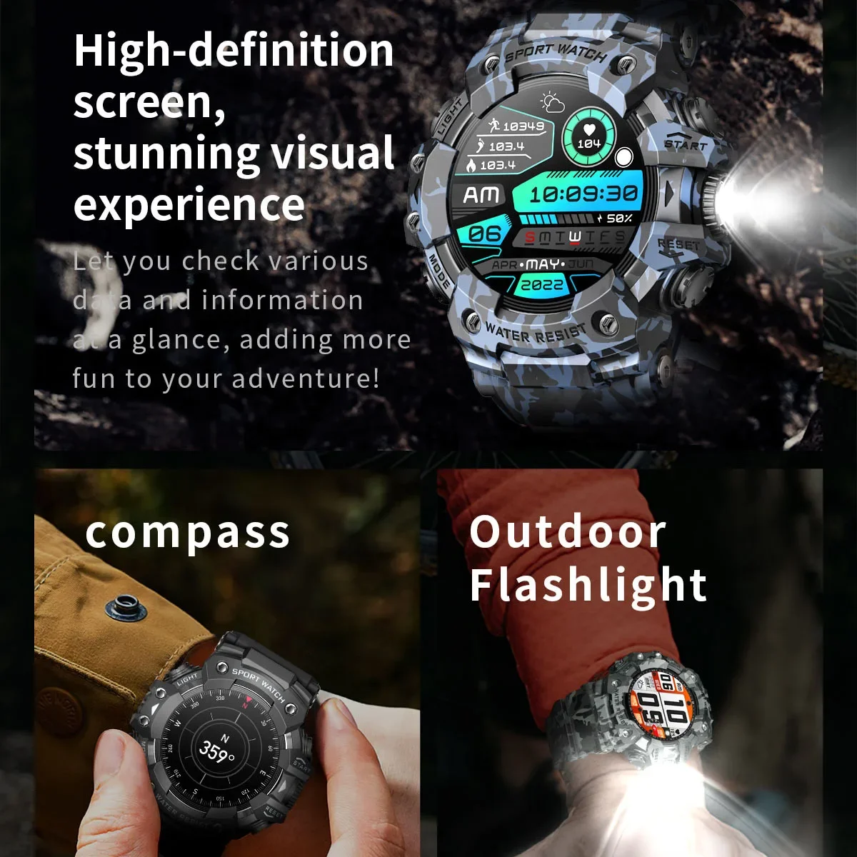 Men's Outdoor Sports Smart Wat - Smartwatch Health Watches ulasan dan harga