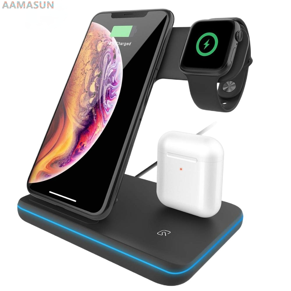 15W Fast Qi Wireless Charger S - Watch Watch Xs ulasan dan harga