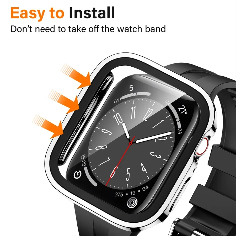 Glass+cover For Apple Watch ca - Smartwatch Watches For Women ulasan dan harga