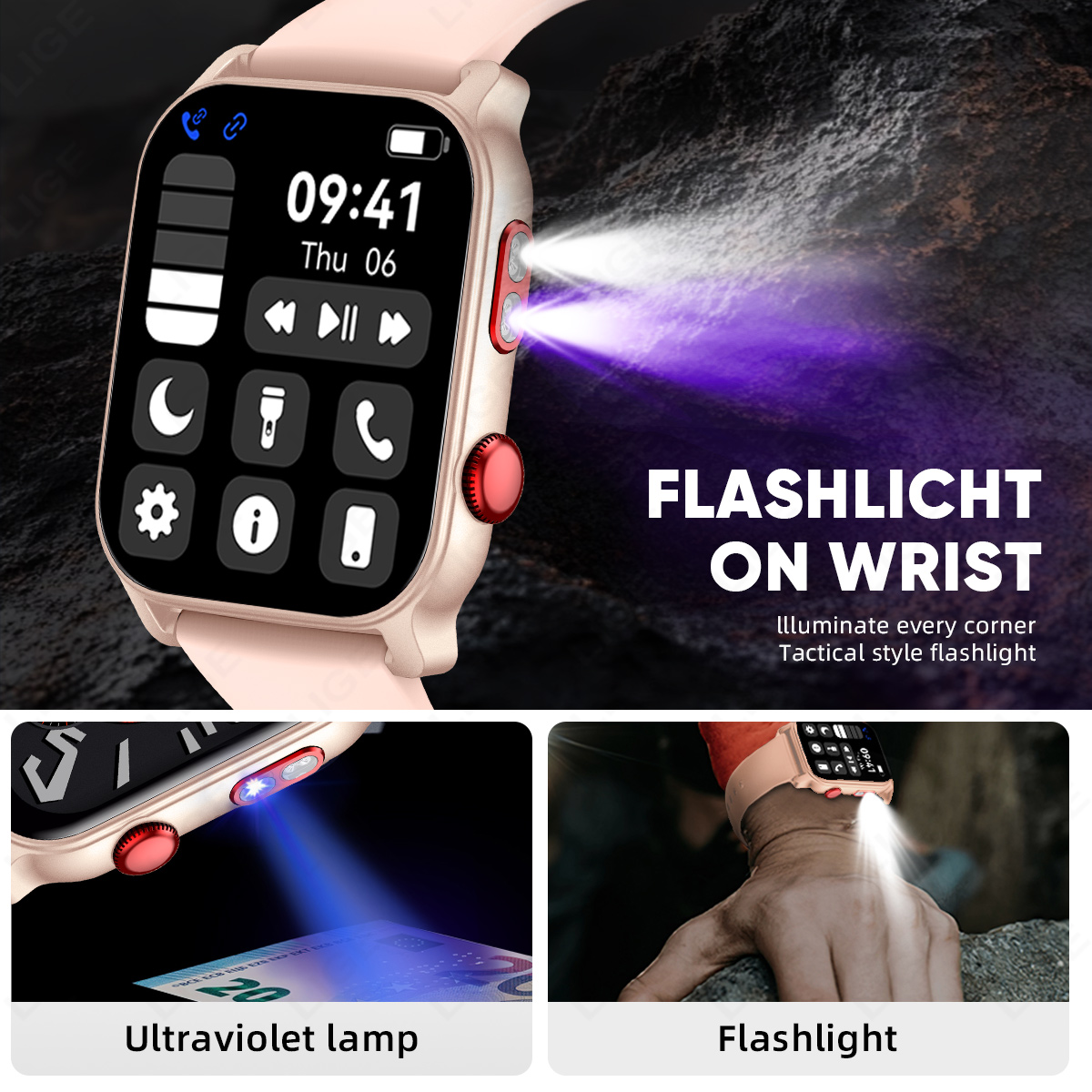 LIGE Ultra thin Smart Watch Wo - Smartwatch Purple Watches For Women ulasan dan harga