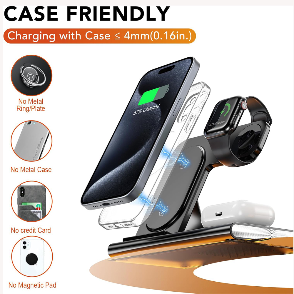 3 in 1 Foldable Charging Stati - Watch Watch Xs ulasan dan harga