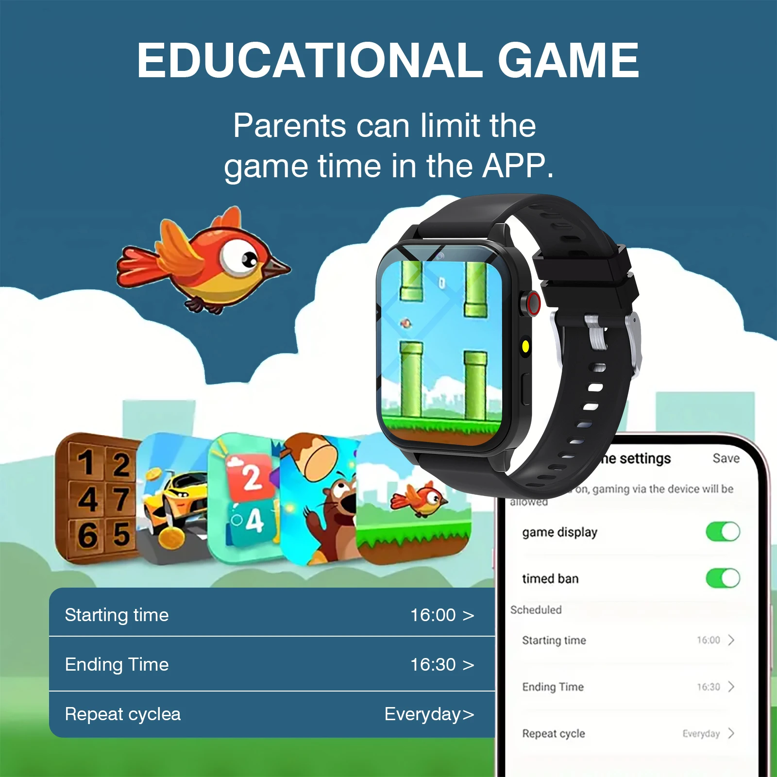 Kids′s Smart Watch 18 Games Ca - Smartwatch Watches Gift For Girls ulasan dan harga