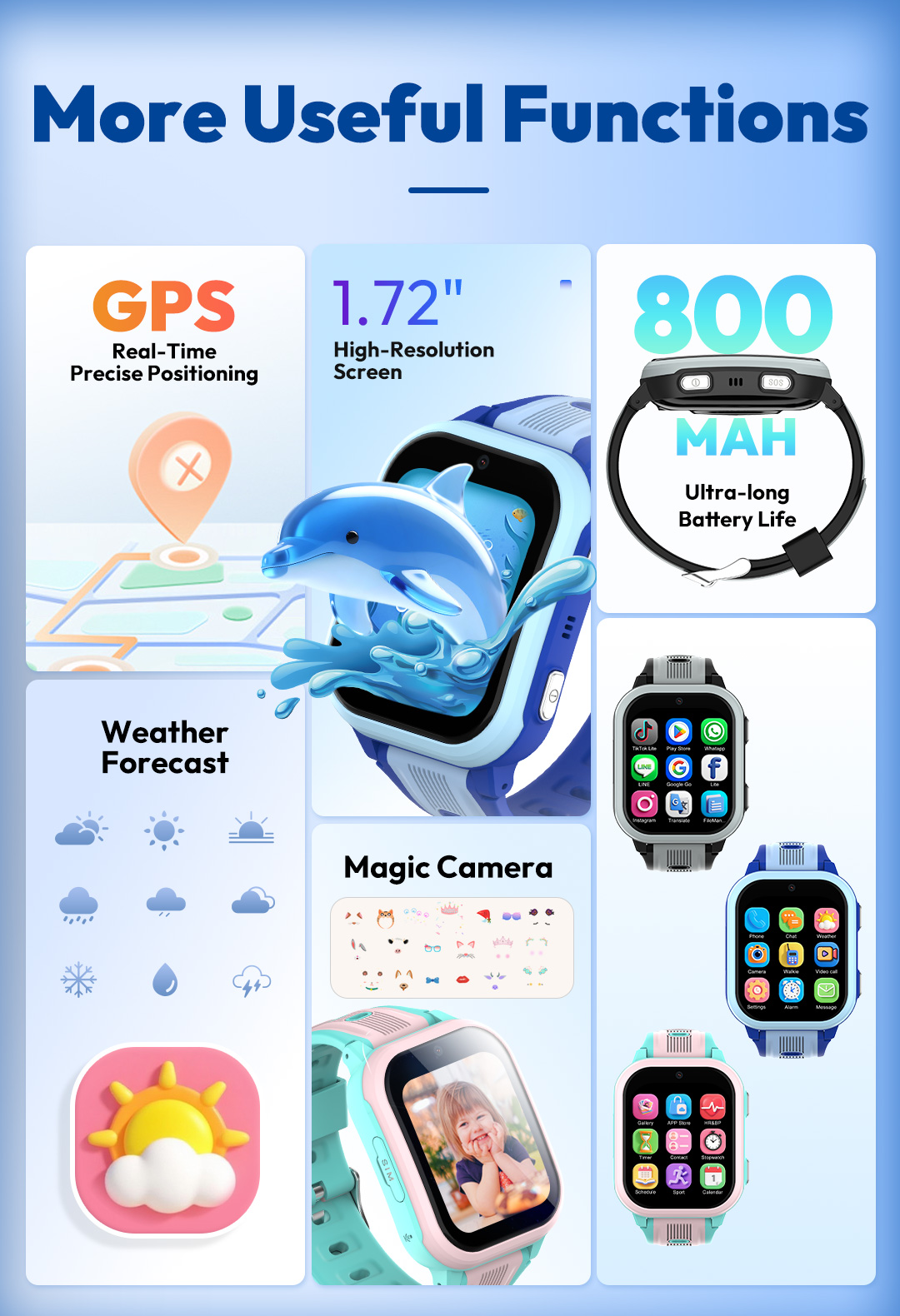 KT41 Smart Watch - 4G Phone Ch - Smartwatch Watches Gift For Girls ulasan dan harga