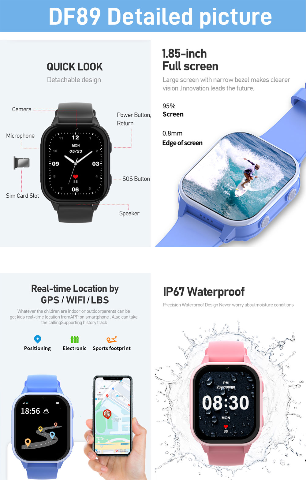 2G 4G Kids Smart Watch Phone G - Smartwatch Watches Gift For Girls ulasan dan harga