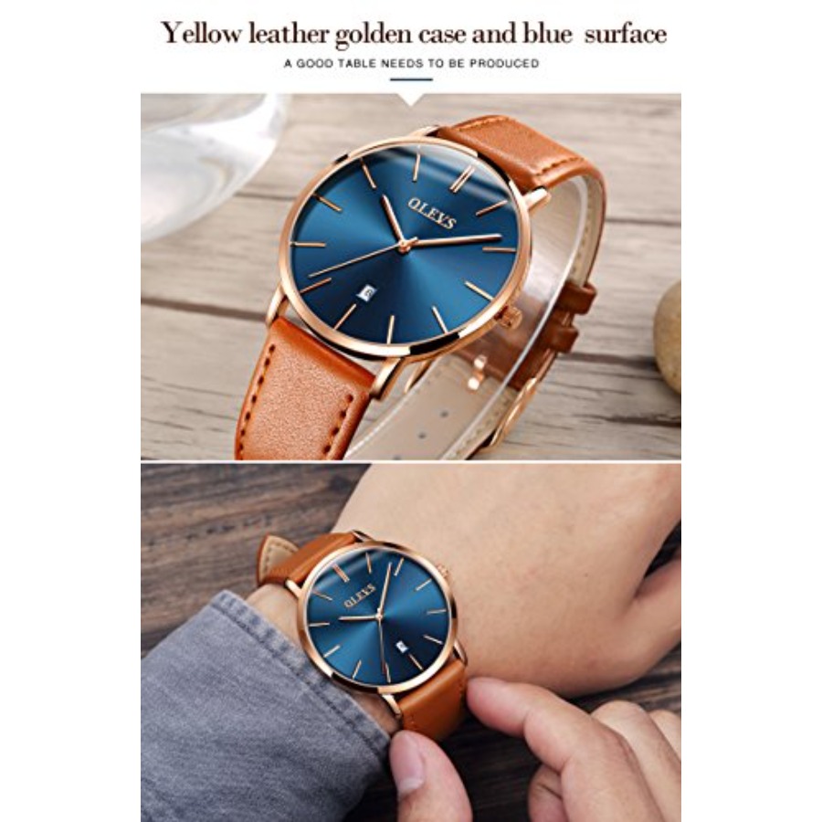 OLEVS Men Leather Watches Blac - Smartwatch Watches For Men Digital ulasan dan harga