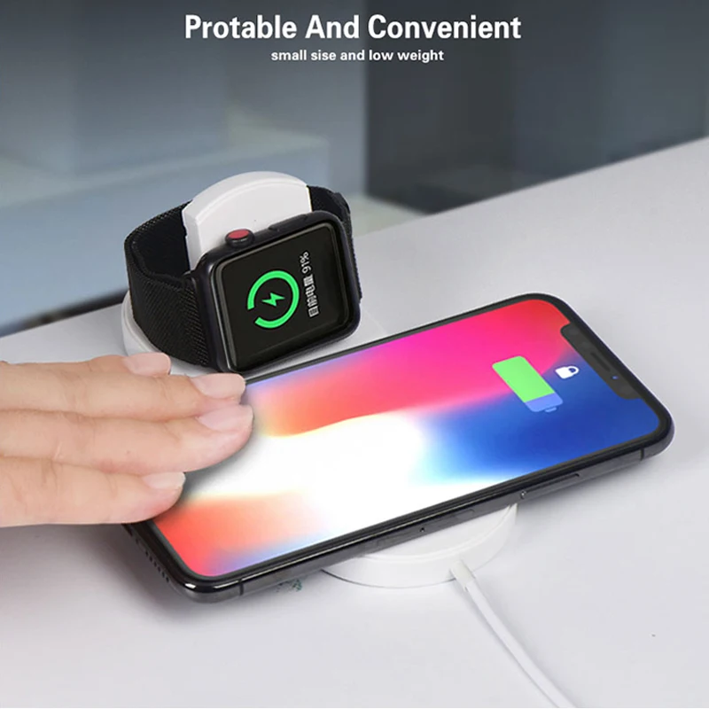 2 in 1 Fast Wireless Charger P - Watch Watch Xs ulasan dan harga