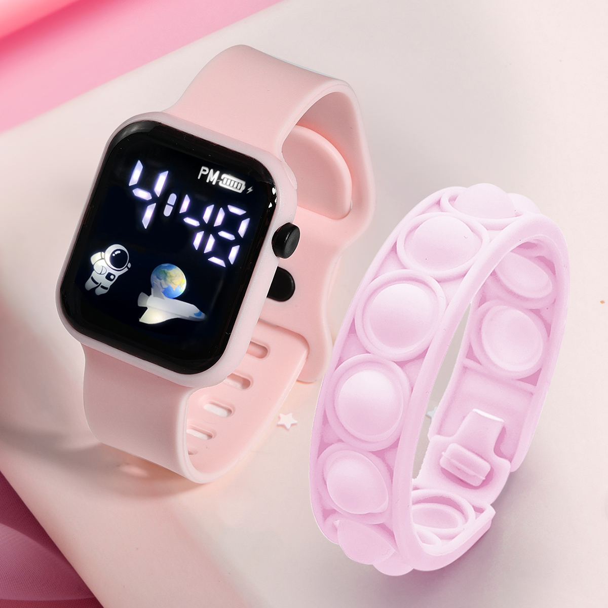 2PCS Children's Smart Watch Br - Smartwatch Watches Gift For Girls ulasan dan harga